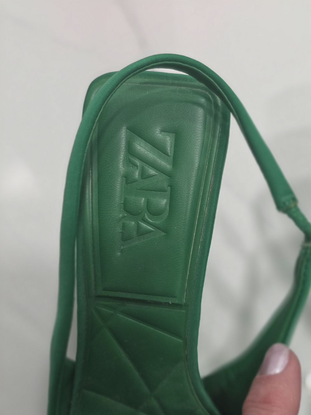 Zara Emerald Green Pointed Slingback Mules - Picture 3 of 3